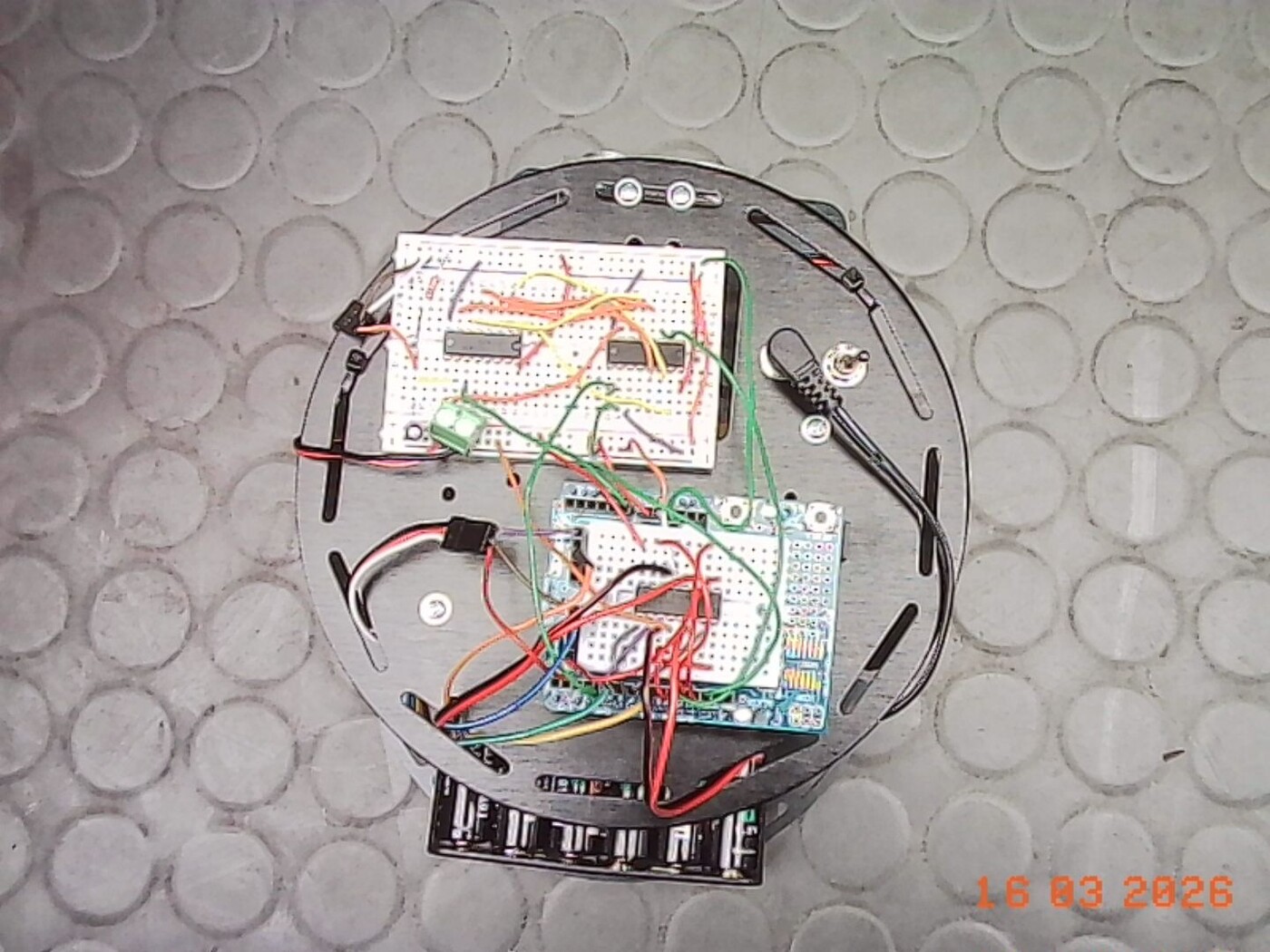 Autonomous buggy, top-down view